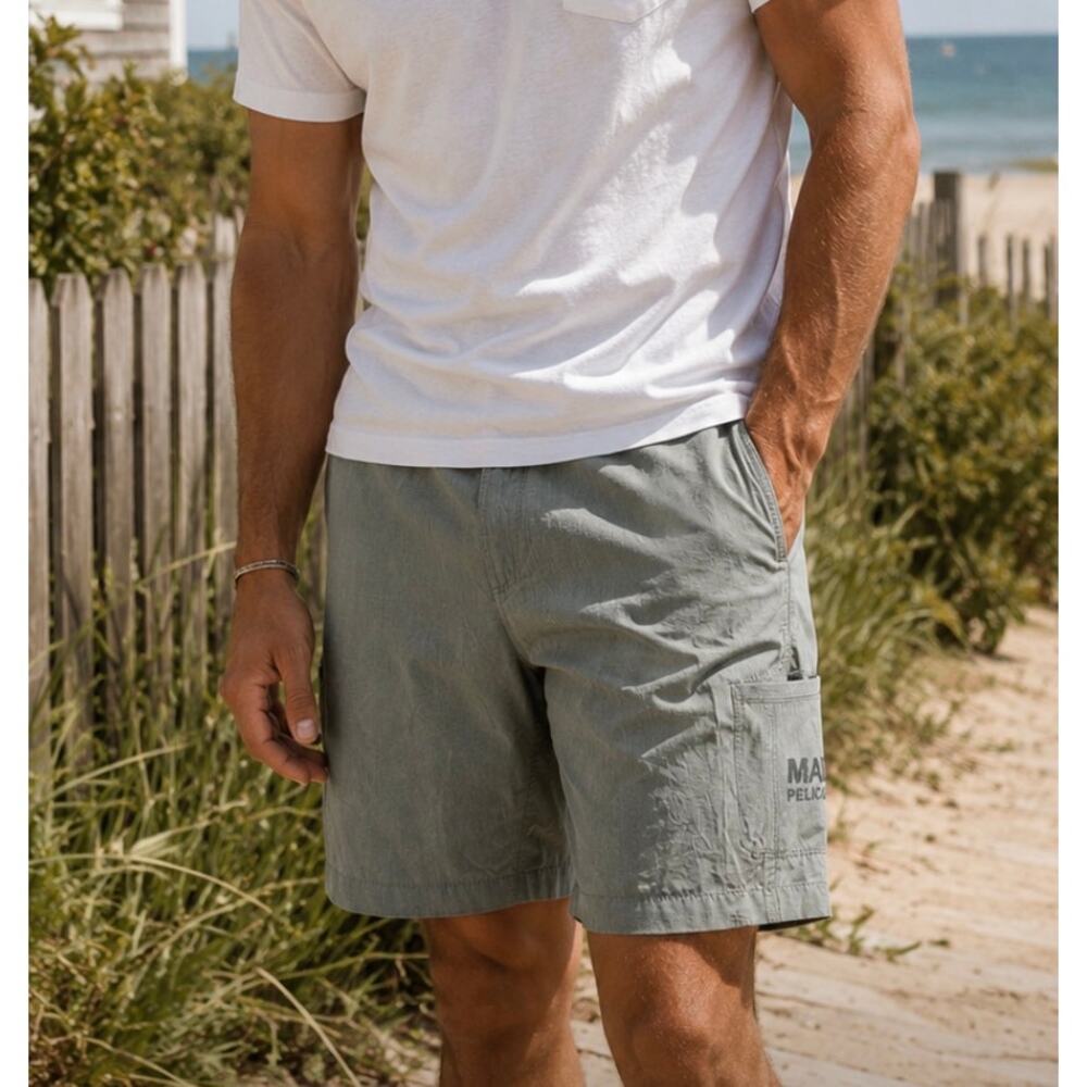 Mad Pelican Gray Stretch Hybrid Shorts outdoors coastal vacation sporty golf XXL